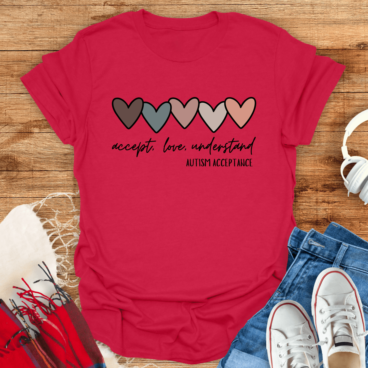 Accept, Love, Understand Heart T-Shirt