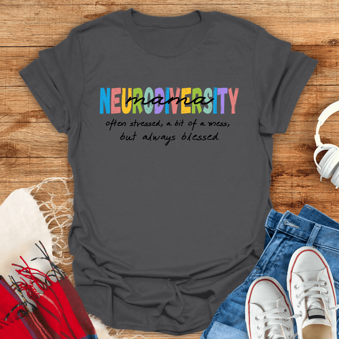 Neurodiversity Mama Always Blessed T-Shirt