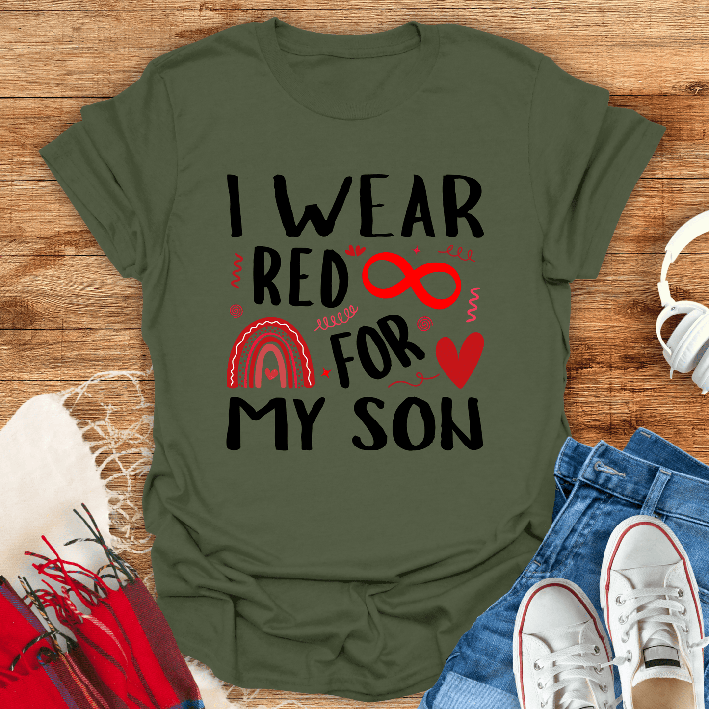I Wear Red For My Son T-Shirt