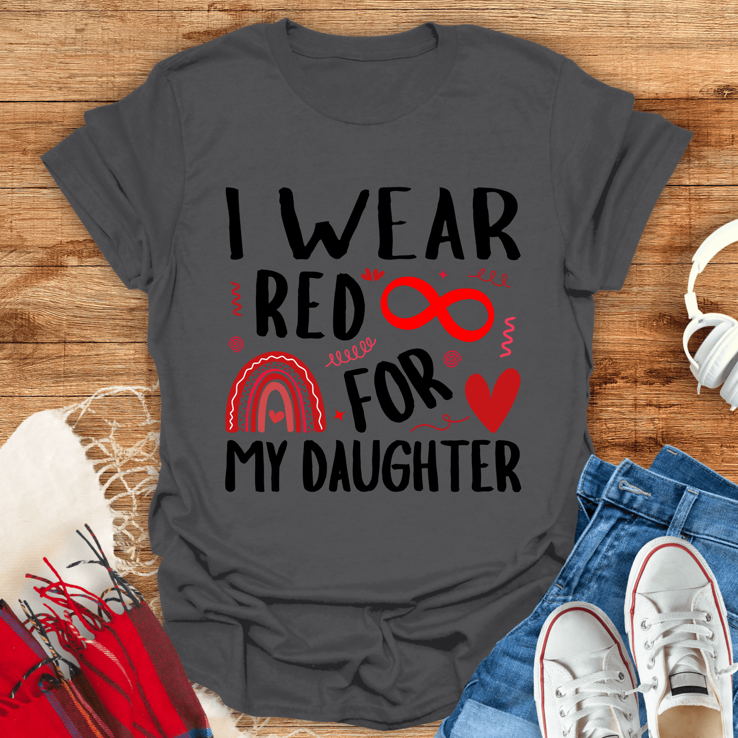 I Wear Red For My Daughter T-Shirt