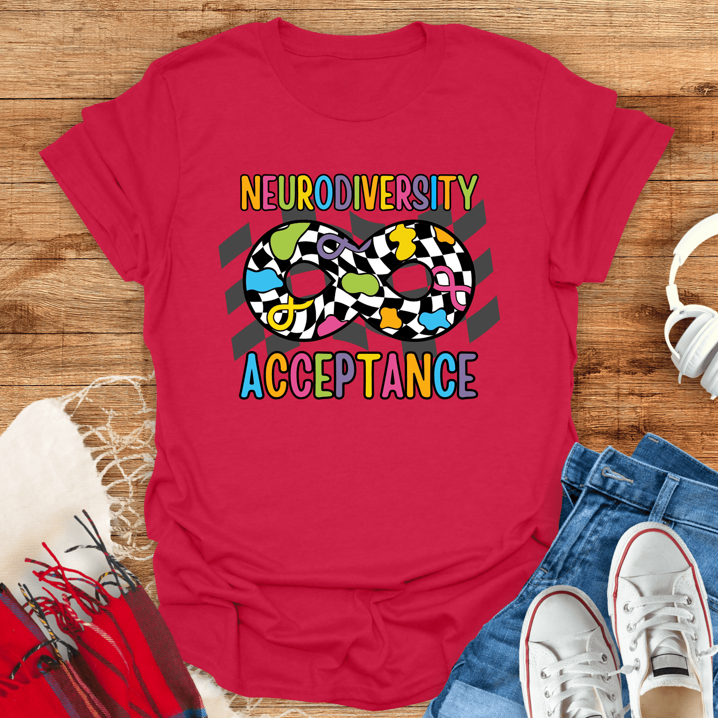 Graphic Neurodiversity Acceptance T-Shirt
