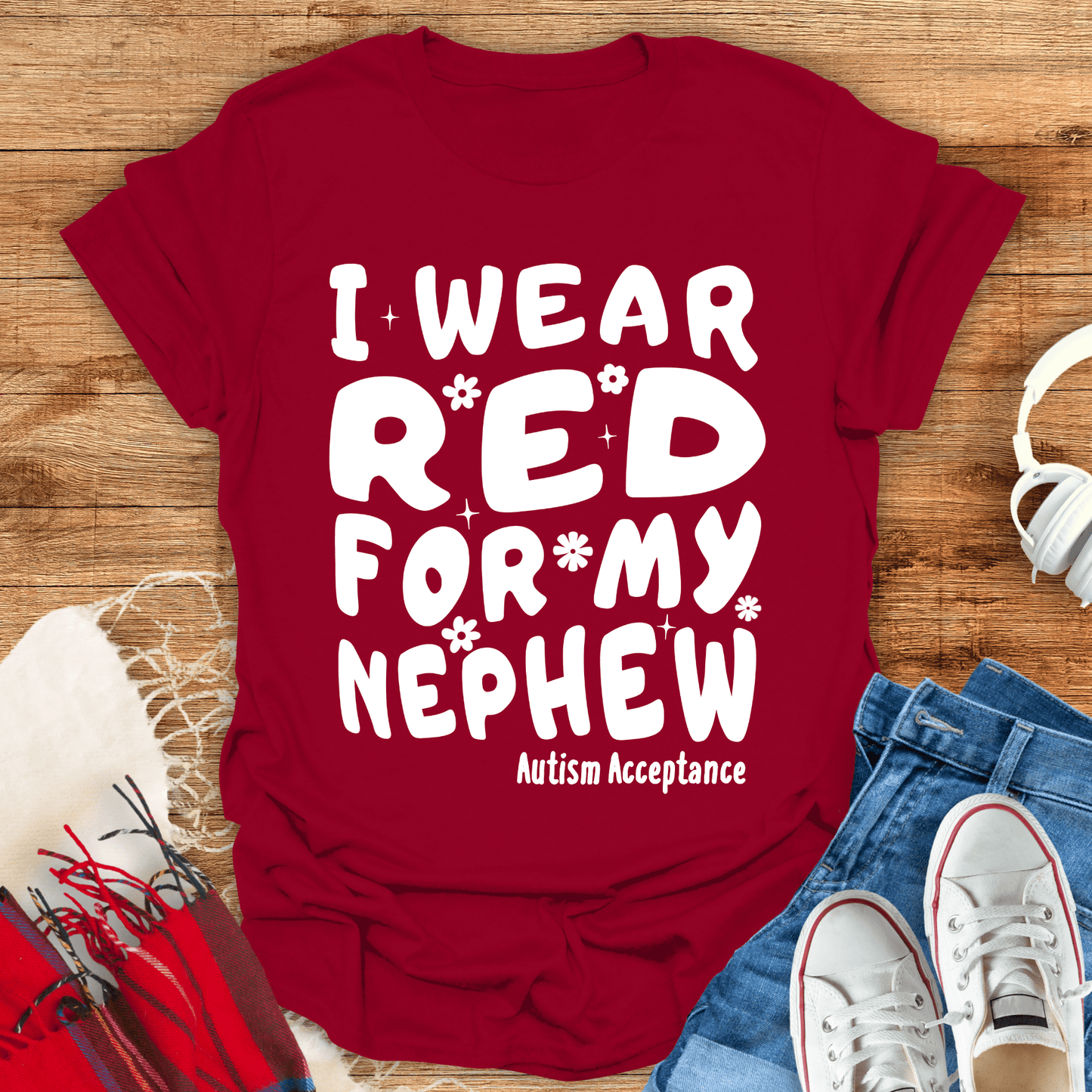 I Wear Red For My Nephew Warped T-Shirt