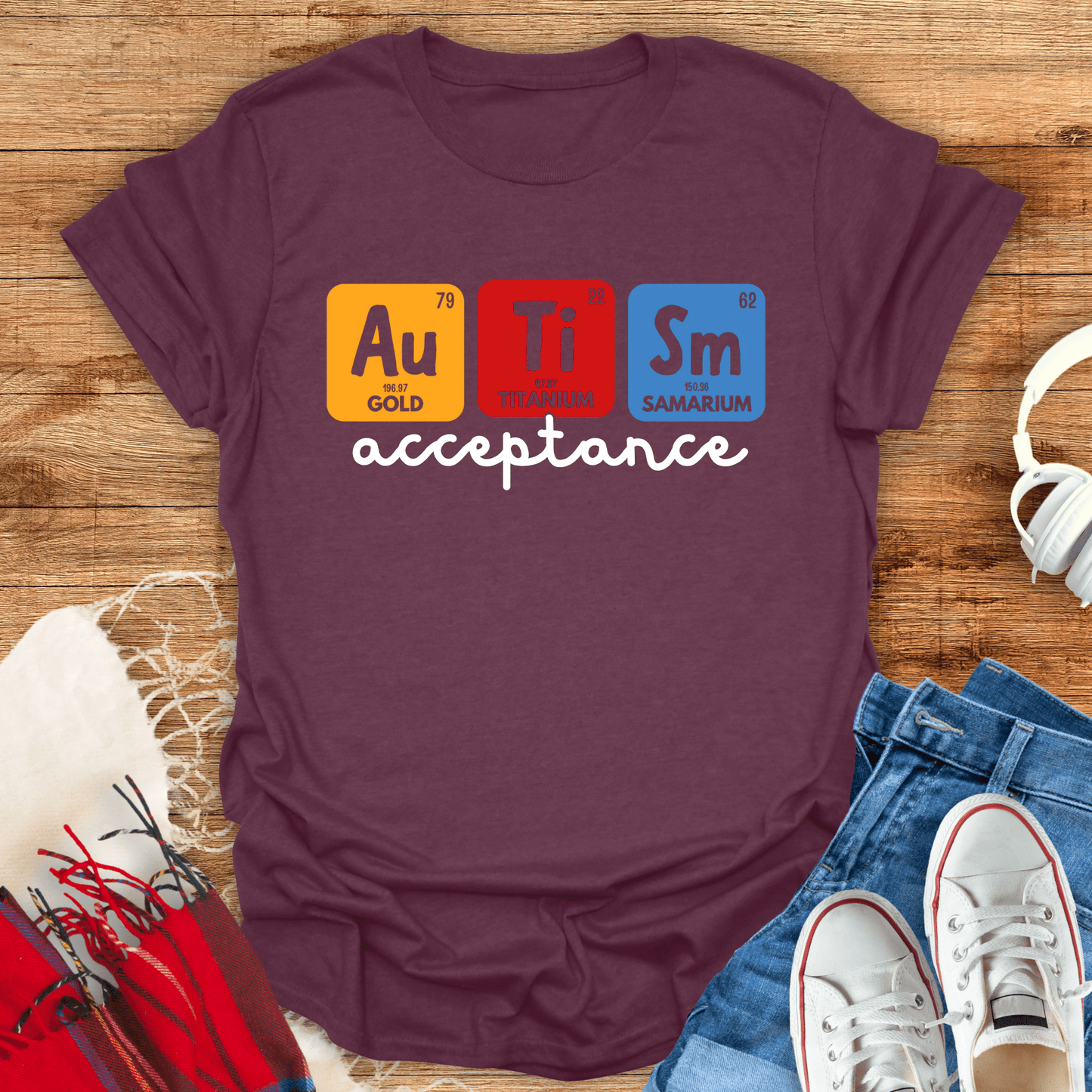 Periodic Table Autism Acceptance T-Shirt