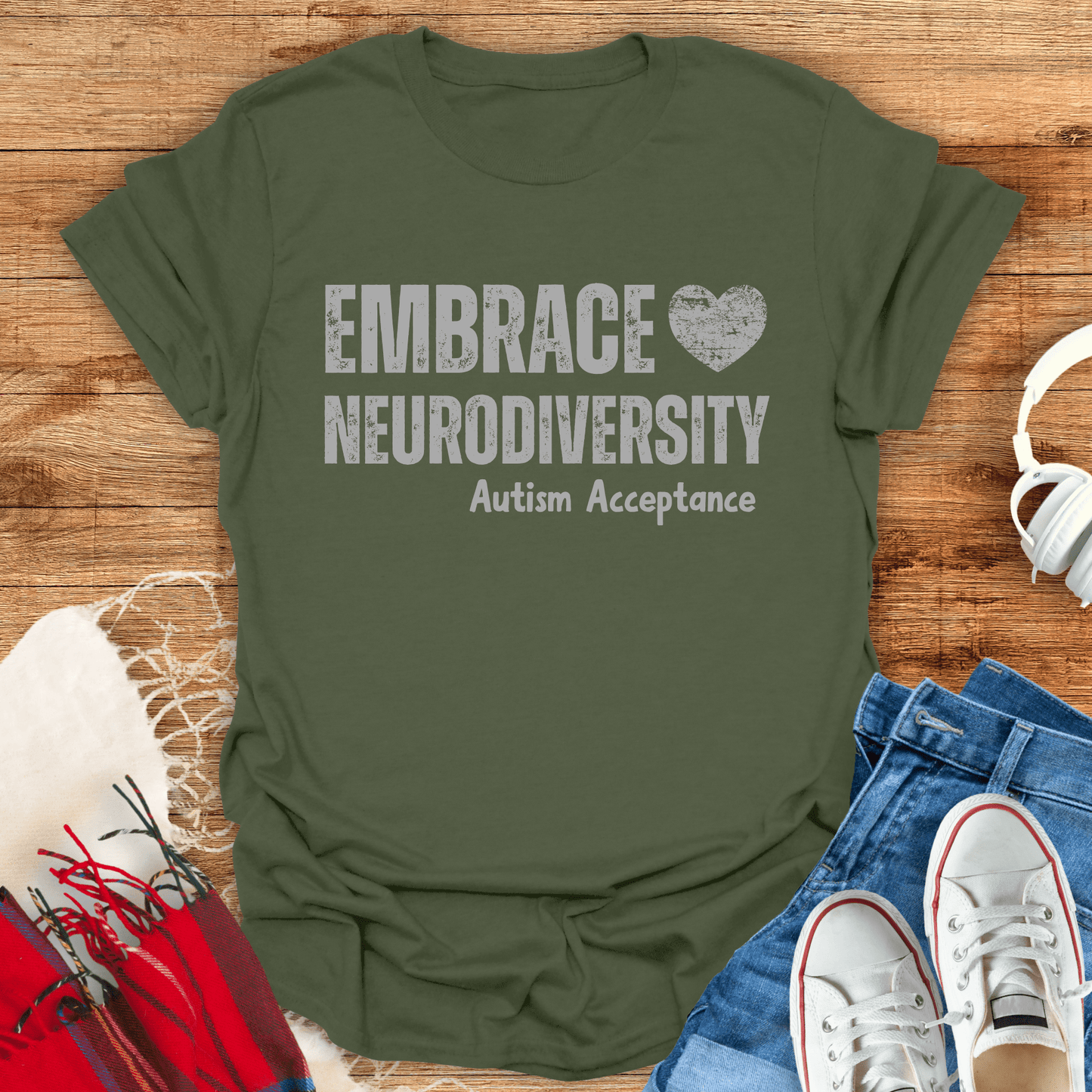 Embrace Neurodiversity Autism Acceptance T-Shirt