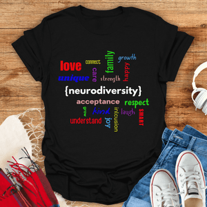 Neurodiversity Word Cloud T-Shirt