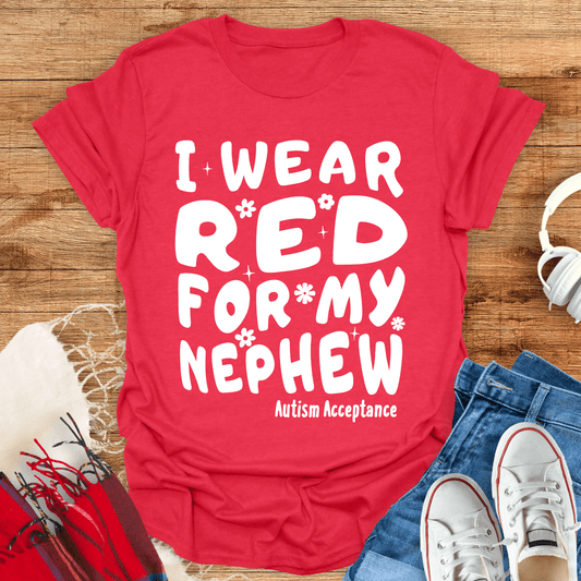 I Wear Red For My Nephew Warped T-Shirt