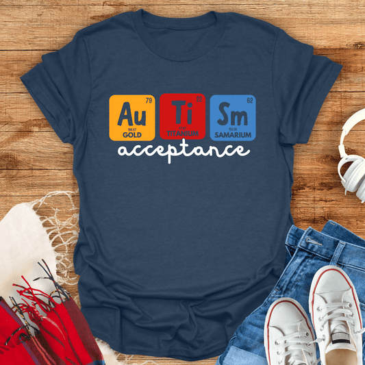 Periodic Table Autism Acceptance T-Shirt