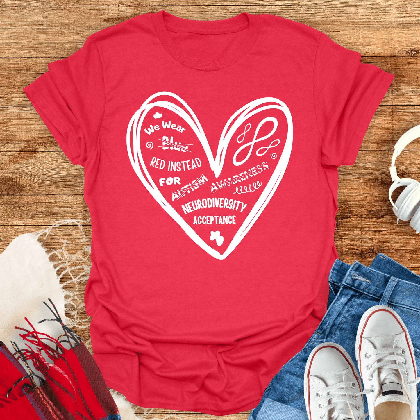 We Wear Red Instead Heart T-Shirt