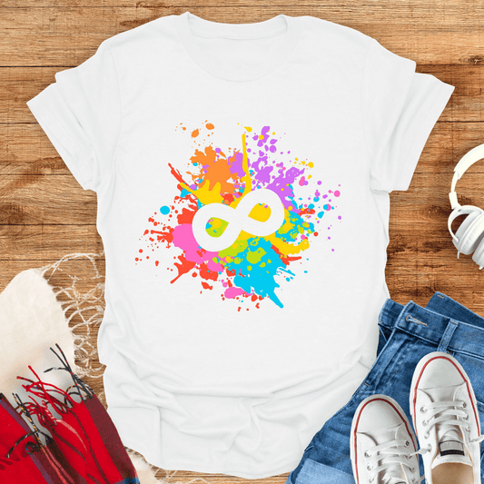 Infinity Symbol Paint Splatter T-Shirt