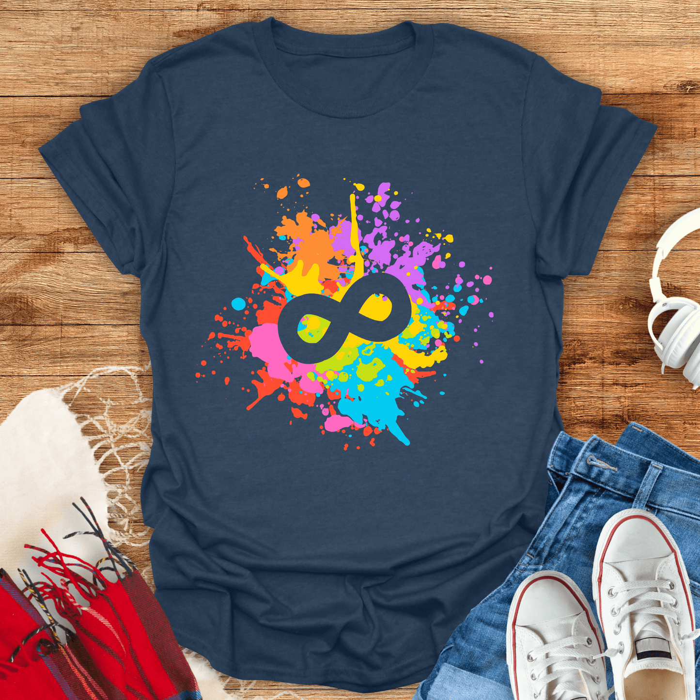 Infinity Symbol Paint Splatter T-Shirt