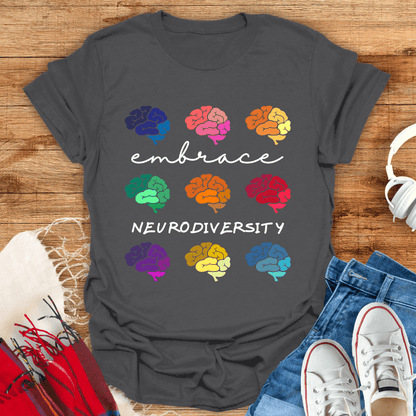 Embrace Neurodiversity Brain T-Shirt
