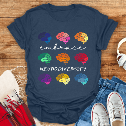 Embrace Neurodiversity Brain T-Shirt