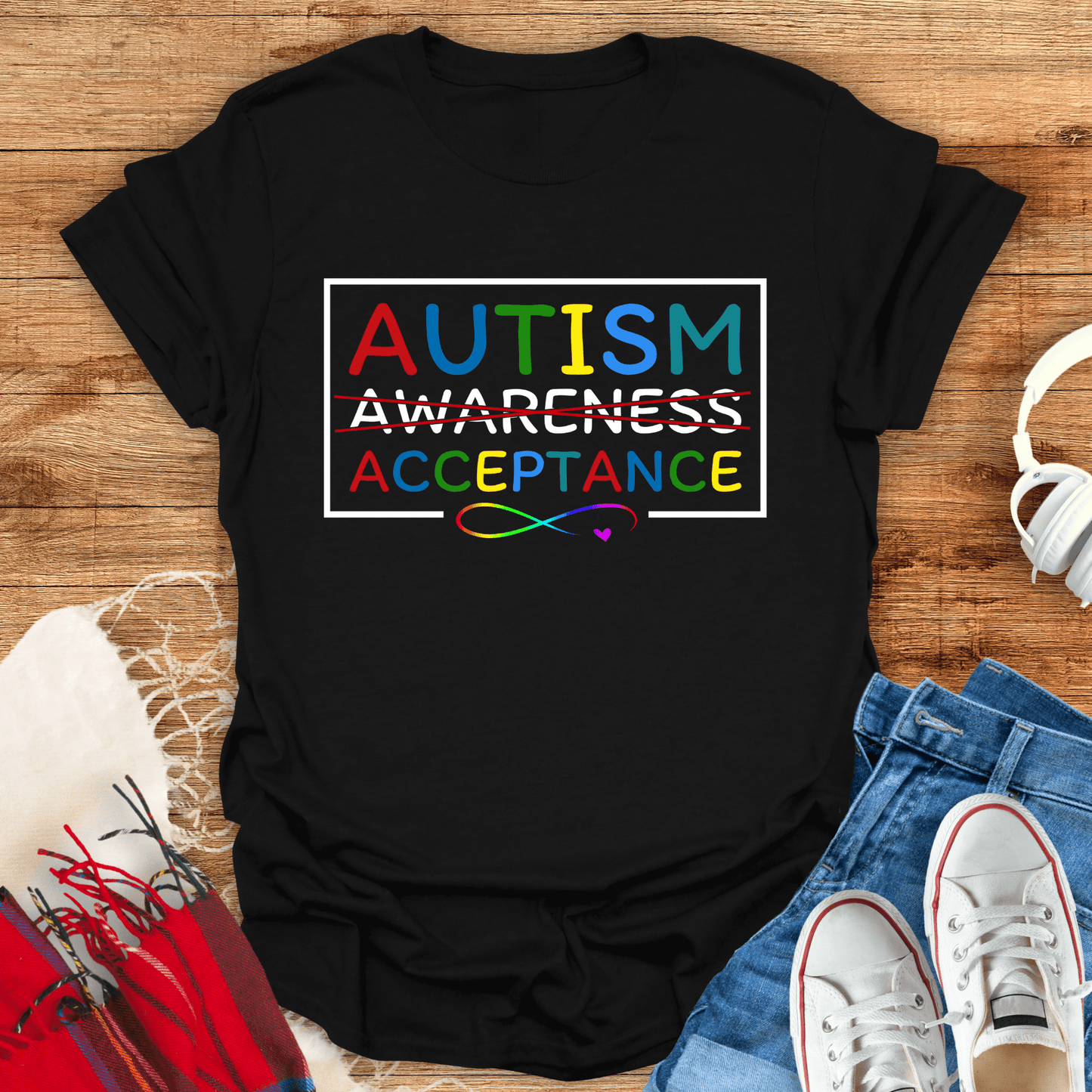 Autism Acceptance Not Awareness T-Shirt