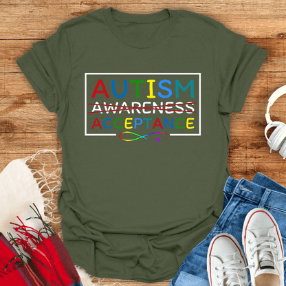 Autism Acceptance Not Awareness T-Shirt