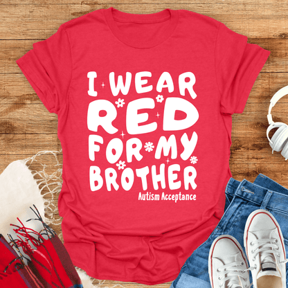 I Wear Red For My Brother Warped T-Shirt