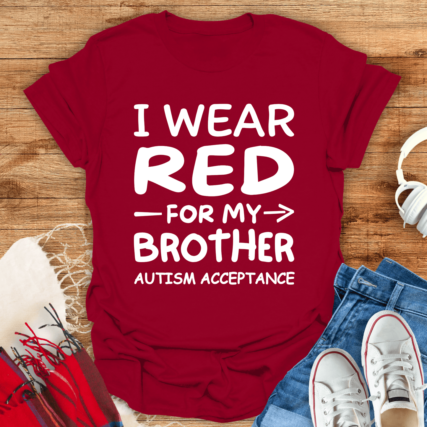 I Wear Red For My Brother T-Shirt
