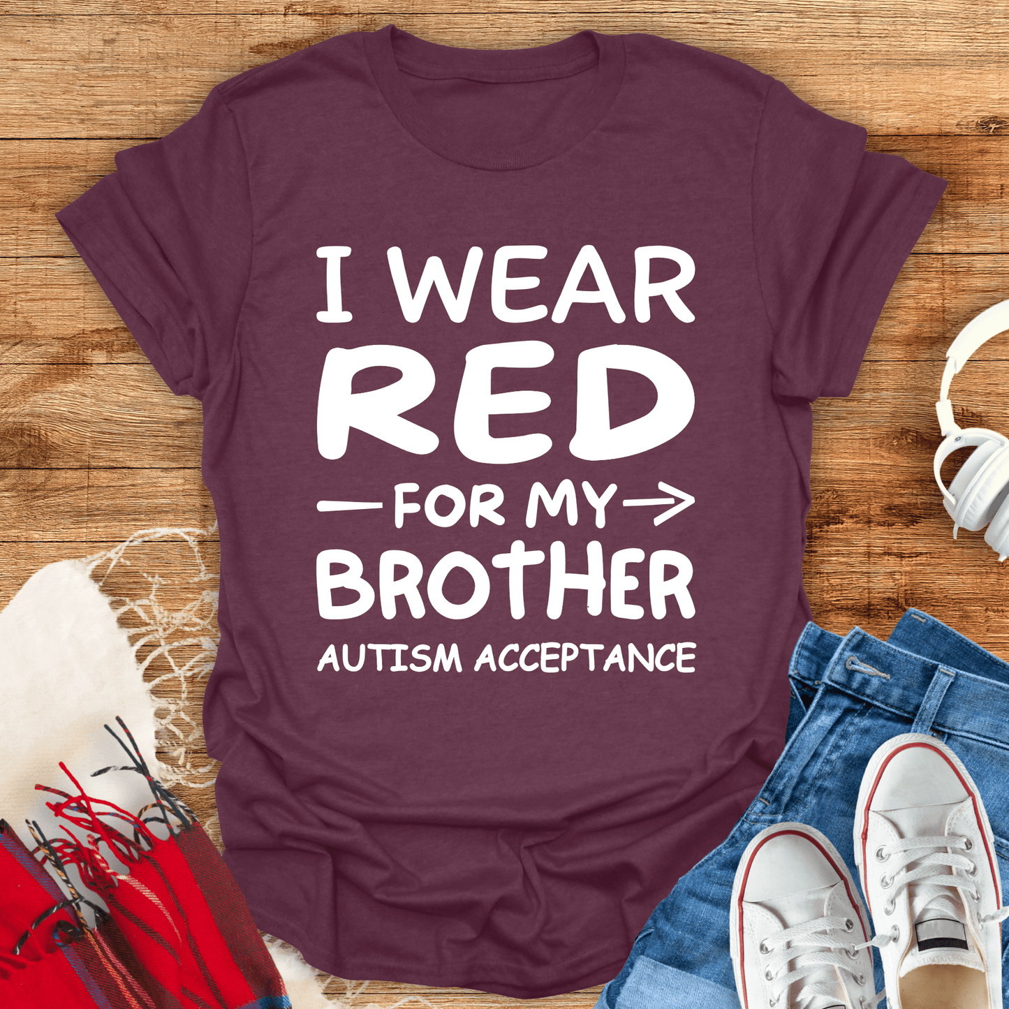 I Wear Red For My Brother T-Shirt