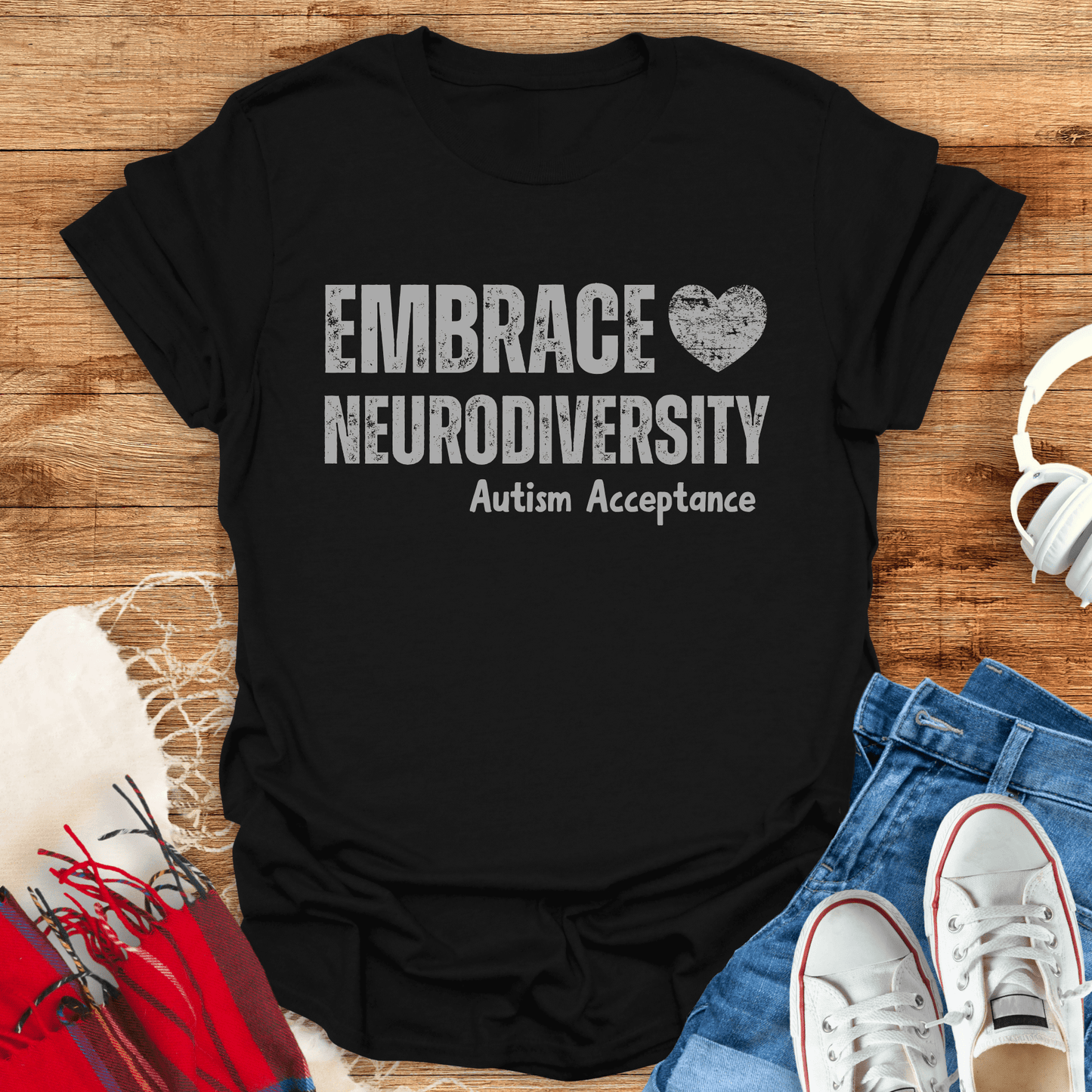 Embrace Neurodiversity Autism Acceptance T-Shirt