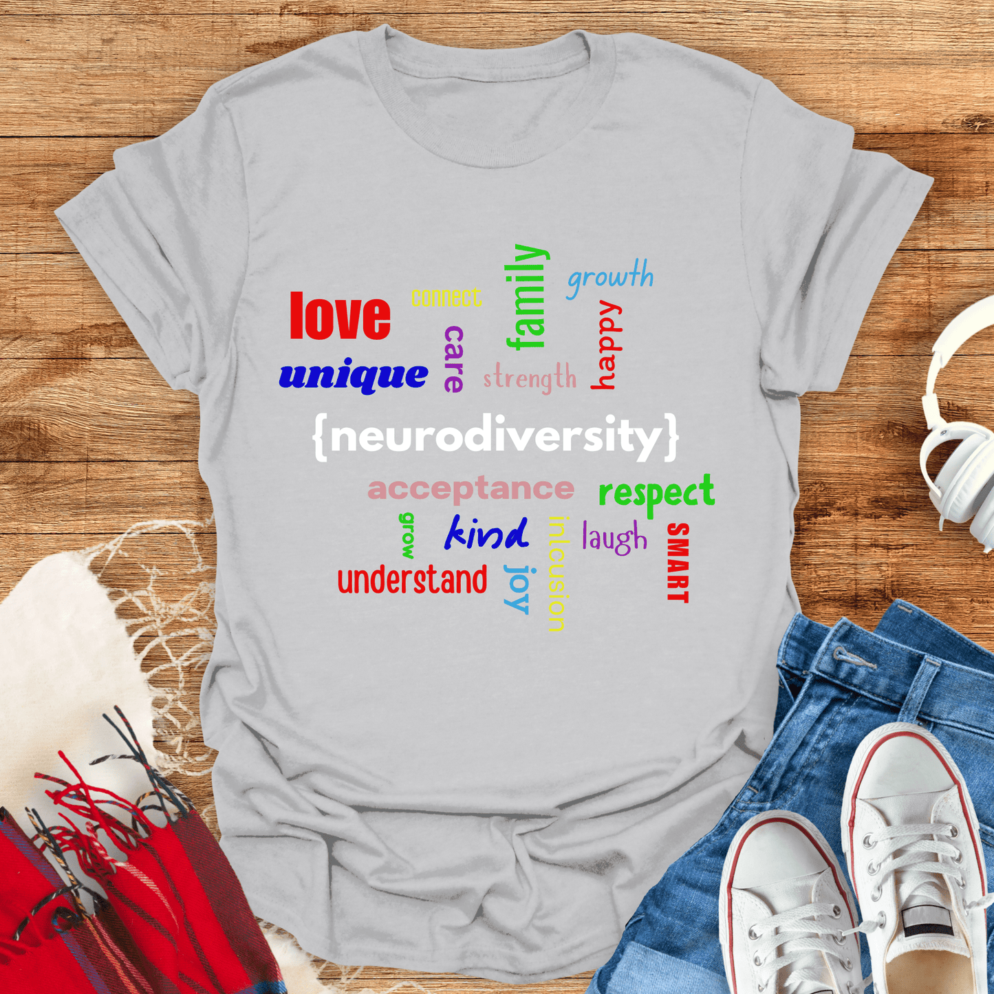 Neurodiversity Word Cloud T-Shirt