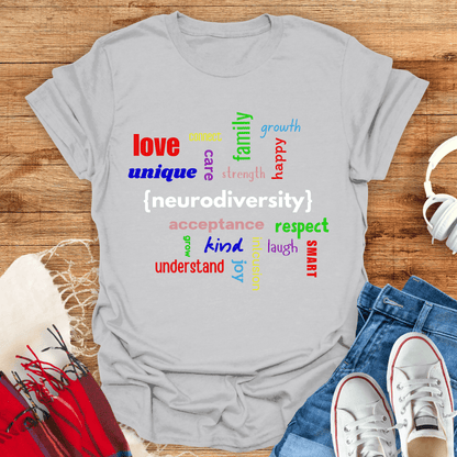 Neurodiversity Word Cloud T-Shirt
