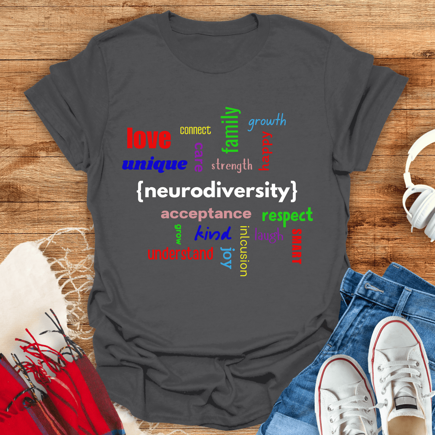 Neurodiversity Word Cloud T-Shirt