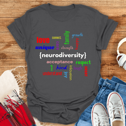 Neurodiversity Word Cloud T-Shirt