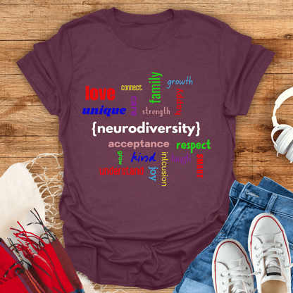 Neurodiversity Word Cloud T-Shirt