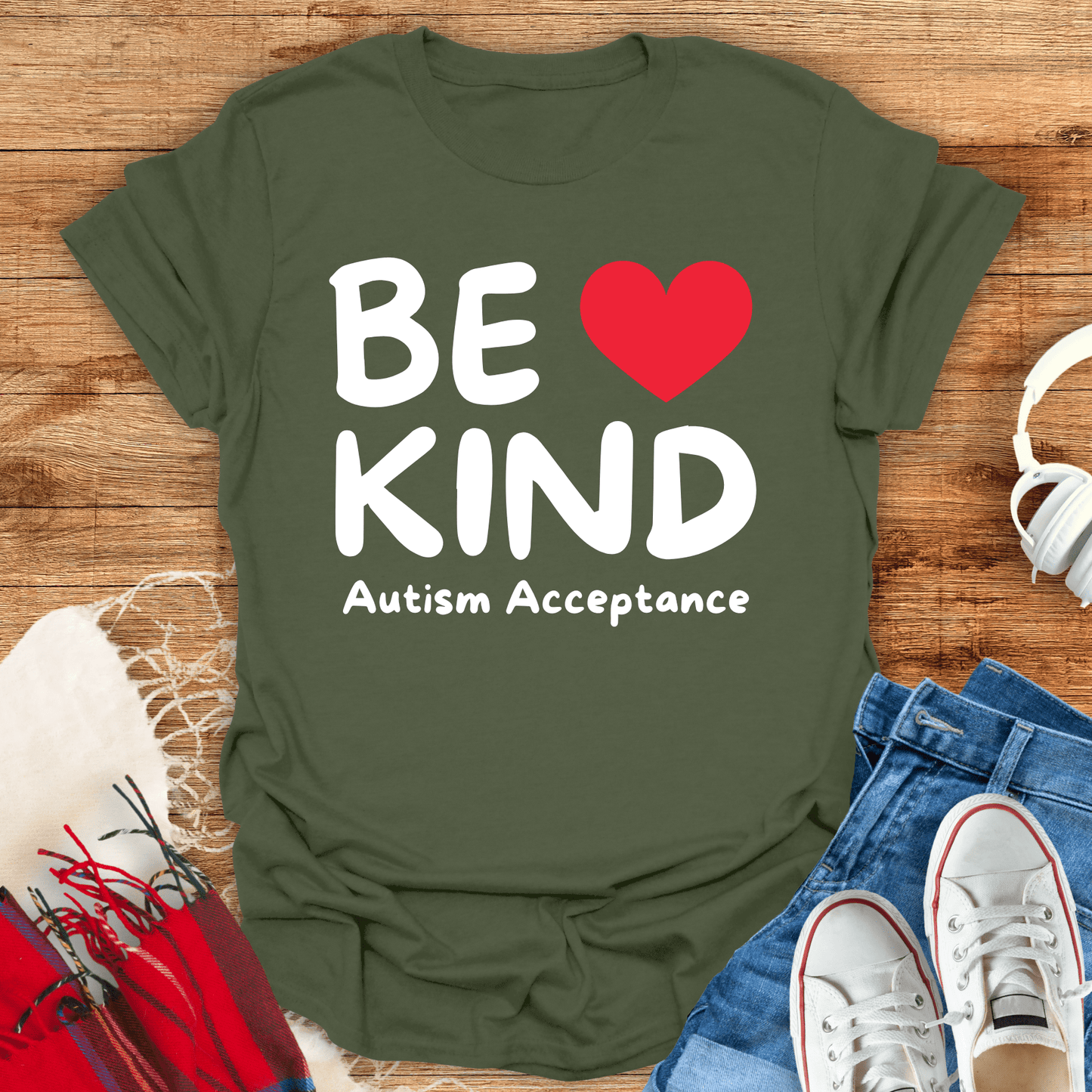 Be Kind Autism Acceptance T-Shirt