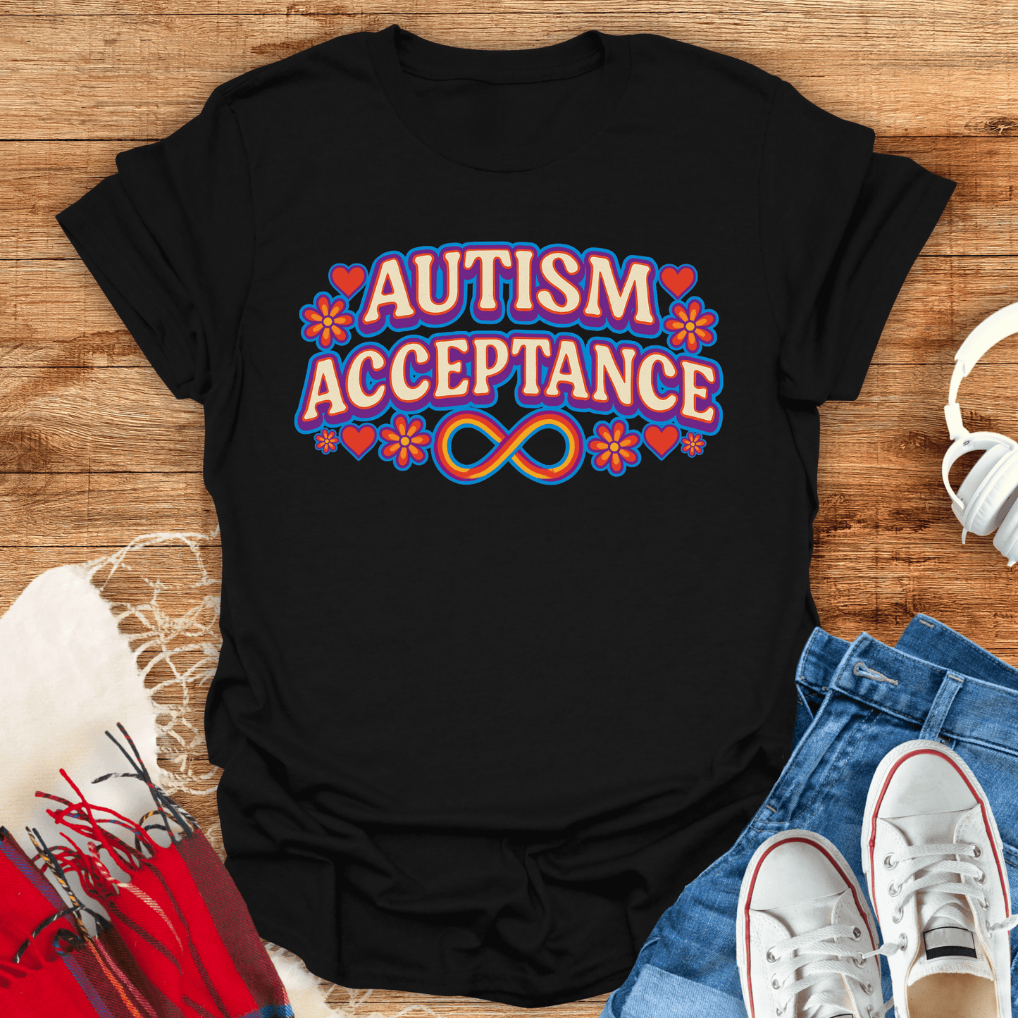 Autism Acceptance Floral T-Shirt