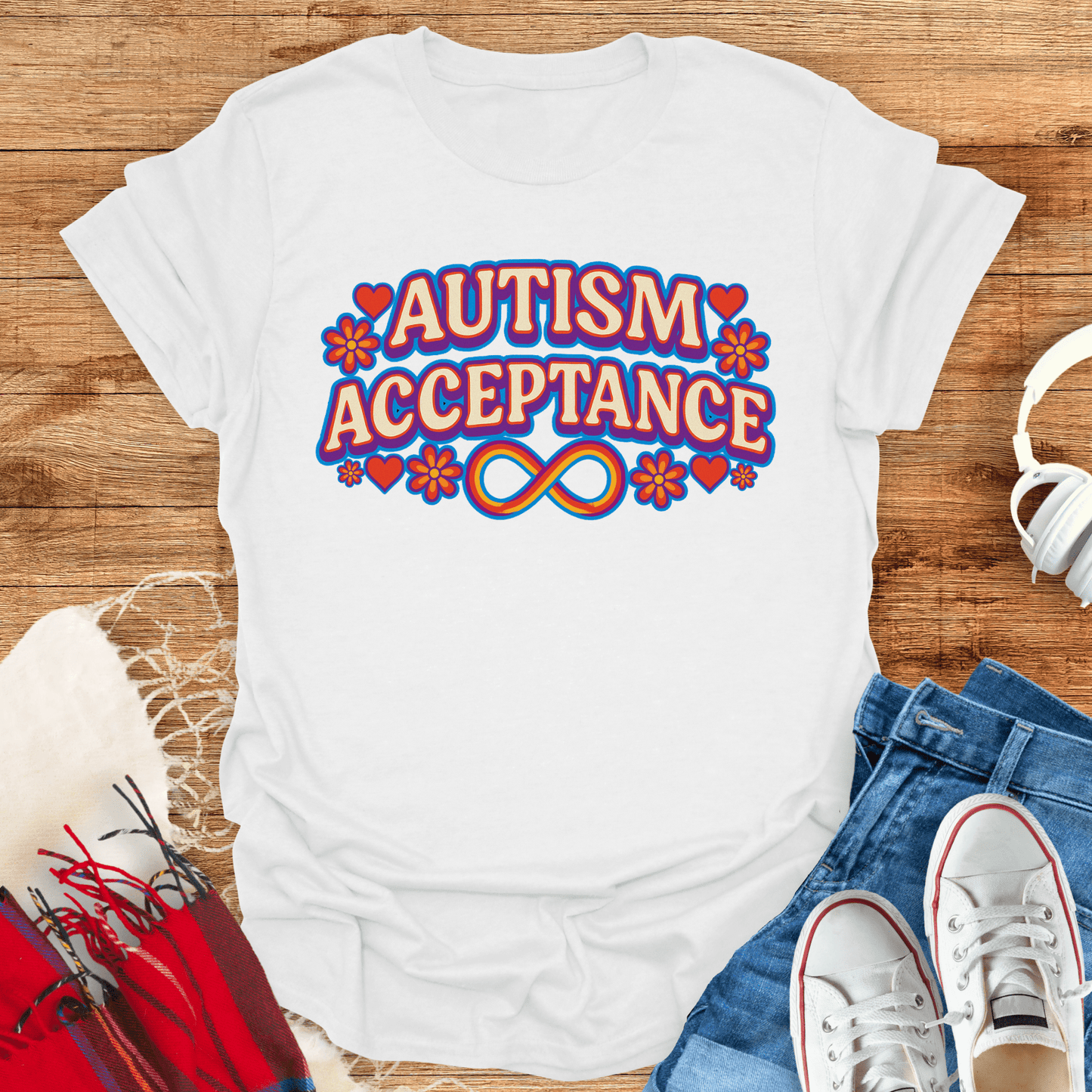 Autism Acceptance Floral T-Shirt