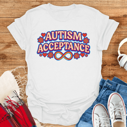 Autism Acceptance Floral T-Shirt