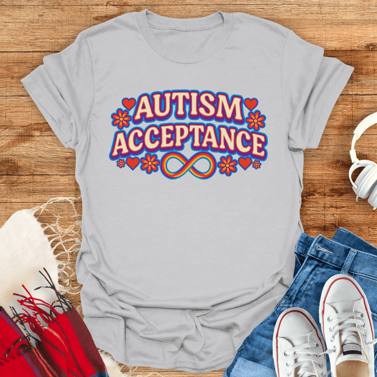 Autism Acceptance Floral T-Shirt