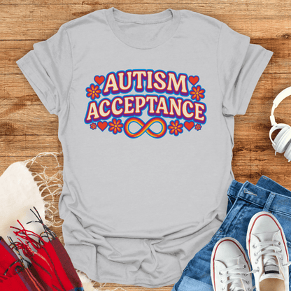 Autism Acceptance Floral T-Shirt