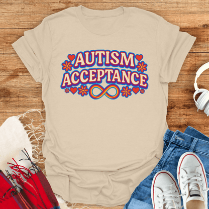 Autism Acceptance Floral T-Shirt