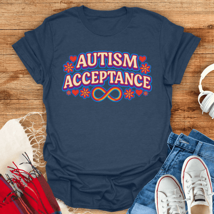 Autism Acceptance Floral T-Shirt