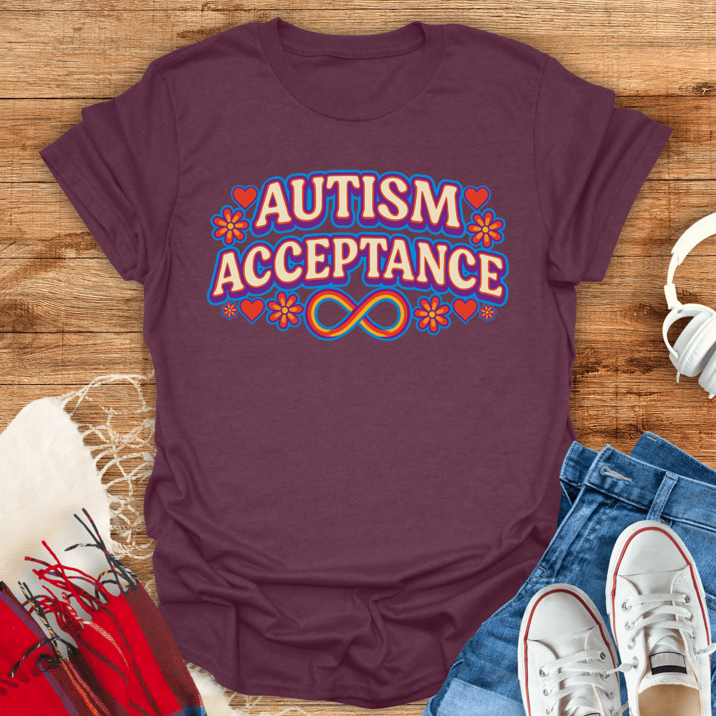 Autism Acceptance Floral T-Shirt