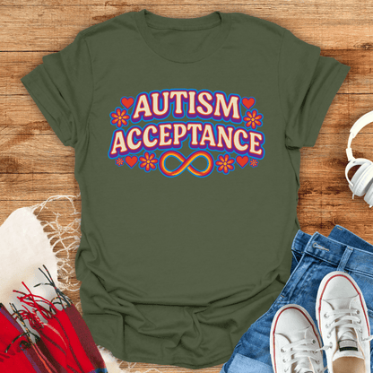 Autism Acceptance Floral T-Shirt