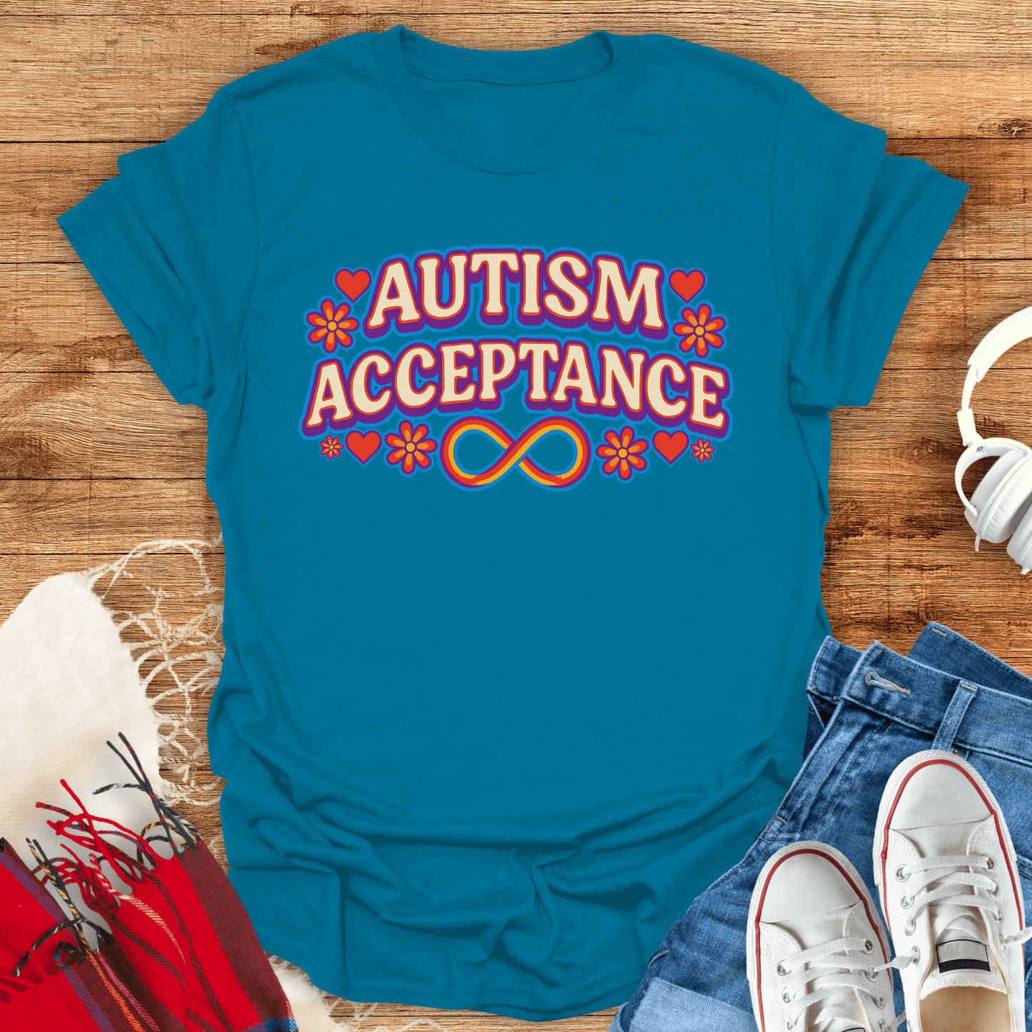 Autism Acceptance Floral T-Shirt