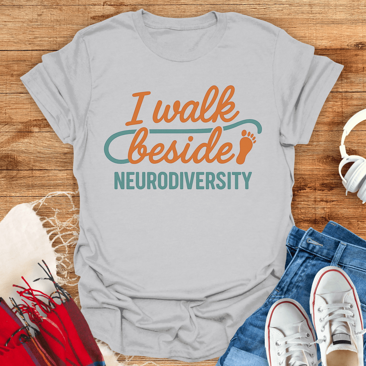 I Walk Beside Neurodiversity T-Shirt
