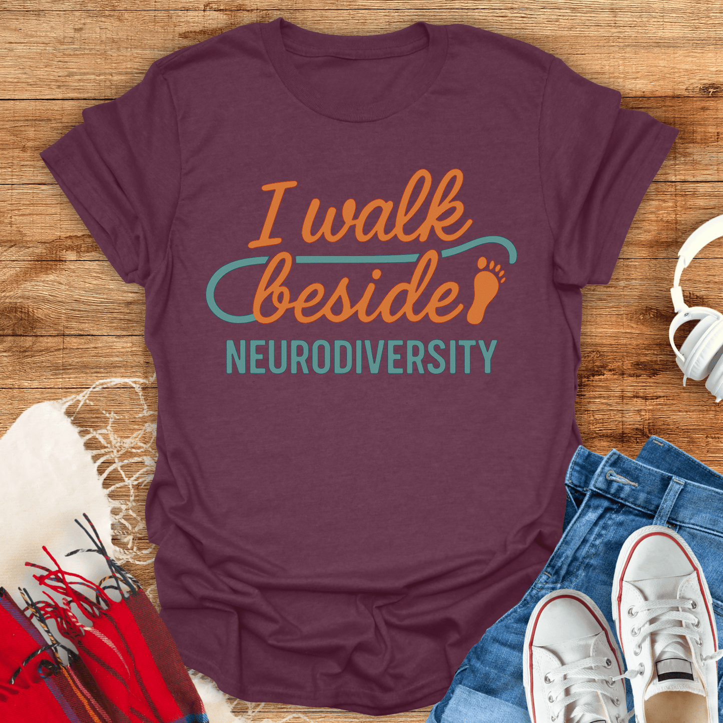 I Walk Beside Neurodiversity T-Shirt