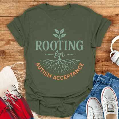 Rooting For Autism Acceptance T-Shirt