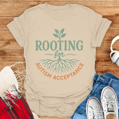 Rooting For Autism Acceptance T-Shirt