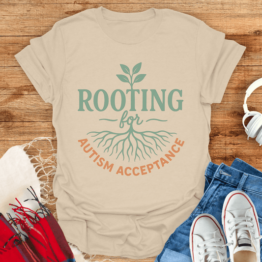Rooting For Autism Acceptance T-Shirt