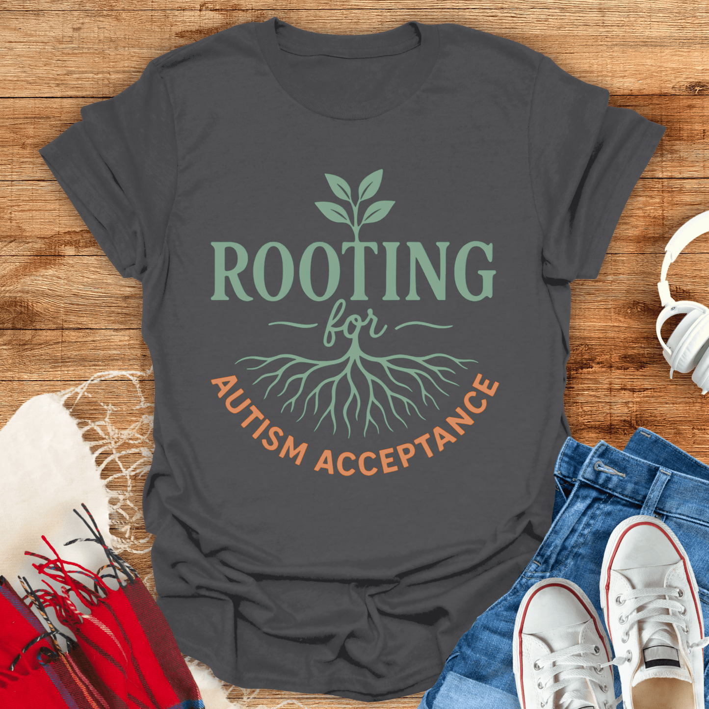 Rooting For Autism Acceptance T-Shirt