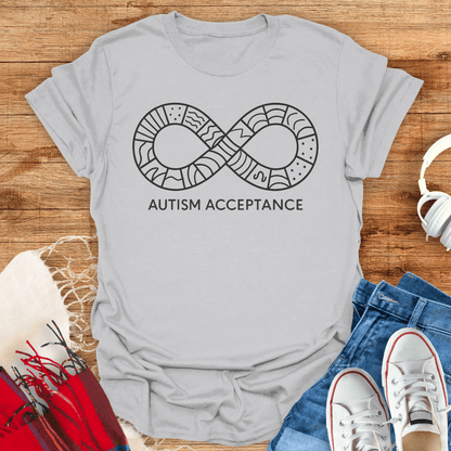 Infinity Pattern Autism Acceptance T-Shirt