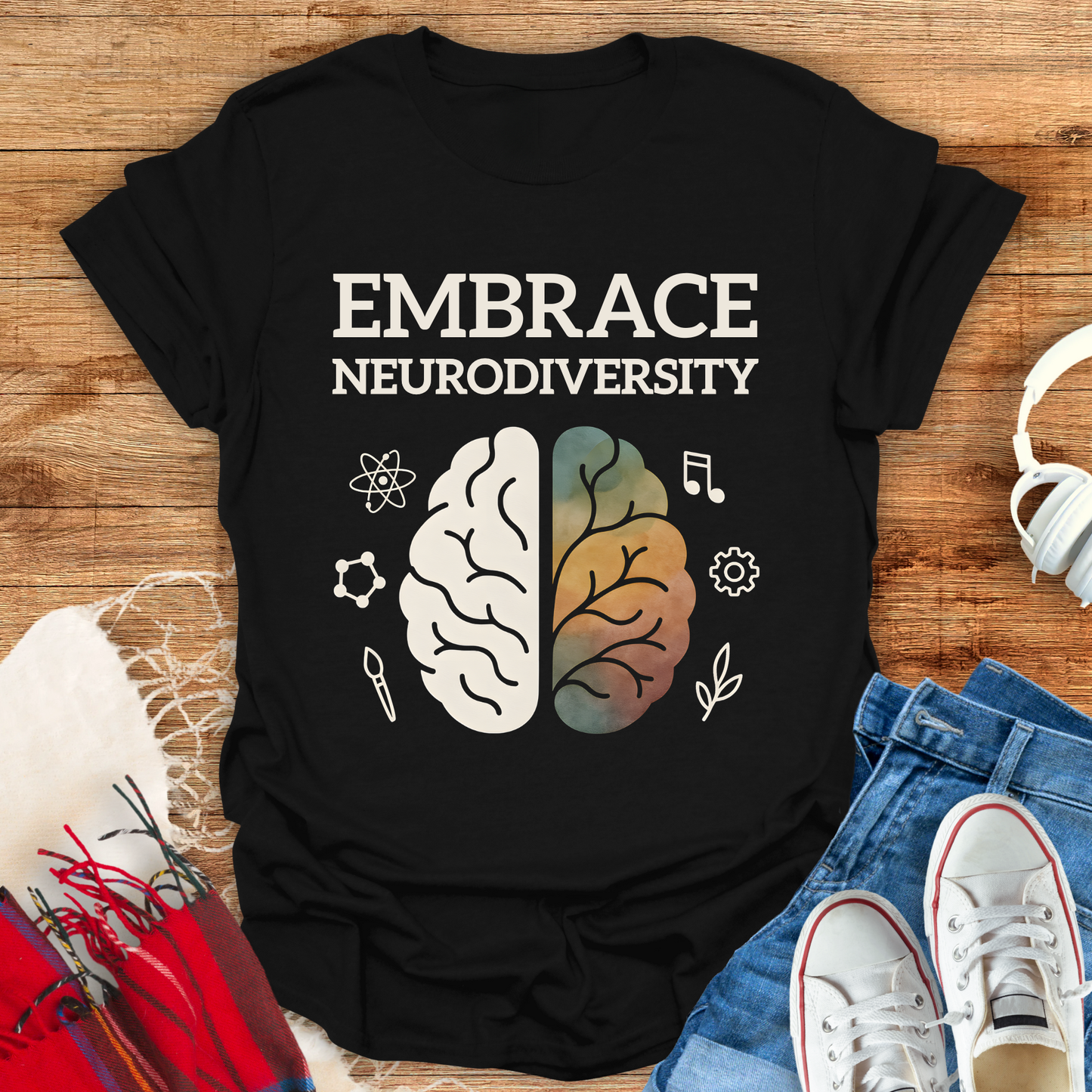 Embrace Neurodiversity Symbols T-Shirt