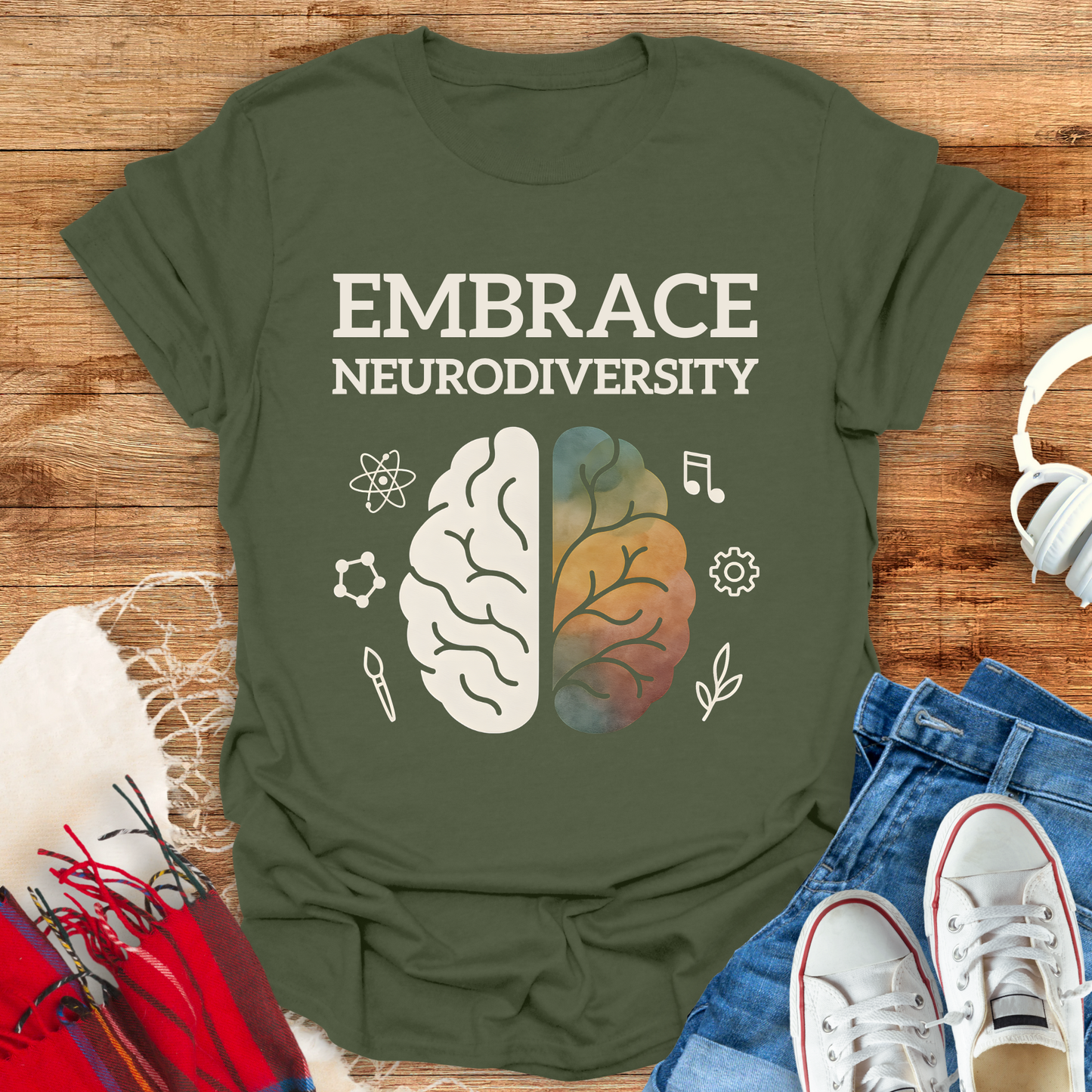 Embrace Neurodiversity Symbols T-Shirt