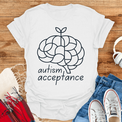 Autism Acceptance Brain Plant T-Shirt