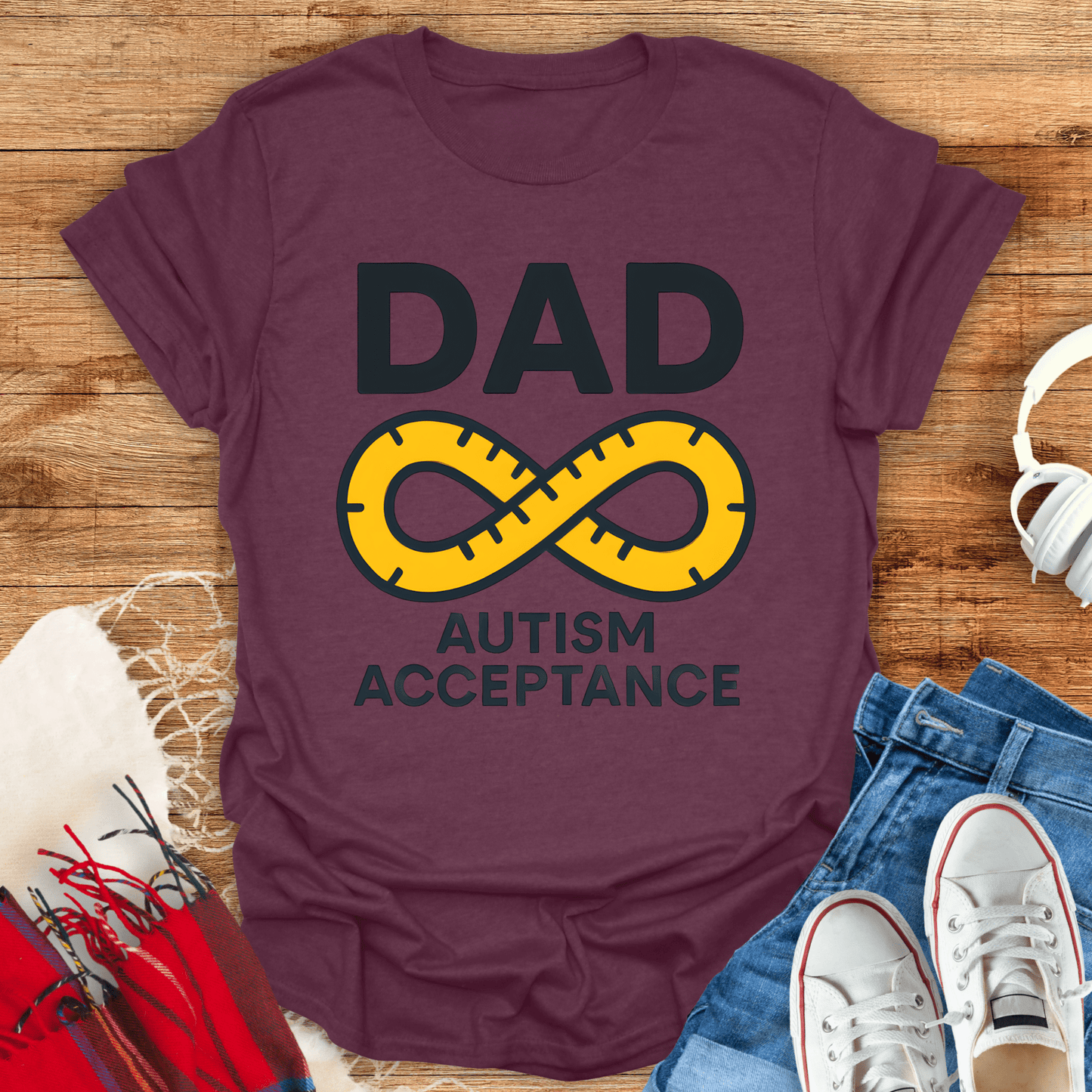 Dad Autism Acceptance T-Shirt