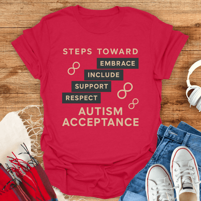 Steps Towards Autism Acceptance T-Shirt